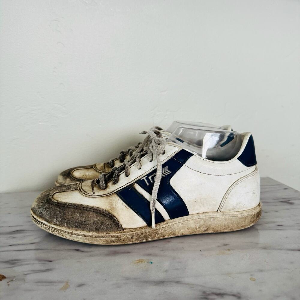Trax Athletic Vintage Trainers Blue And White Men’s Size 7.5